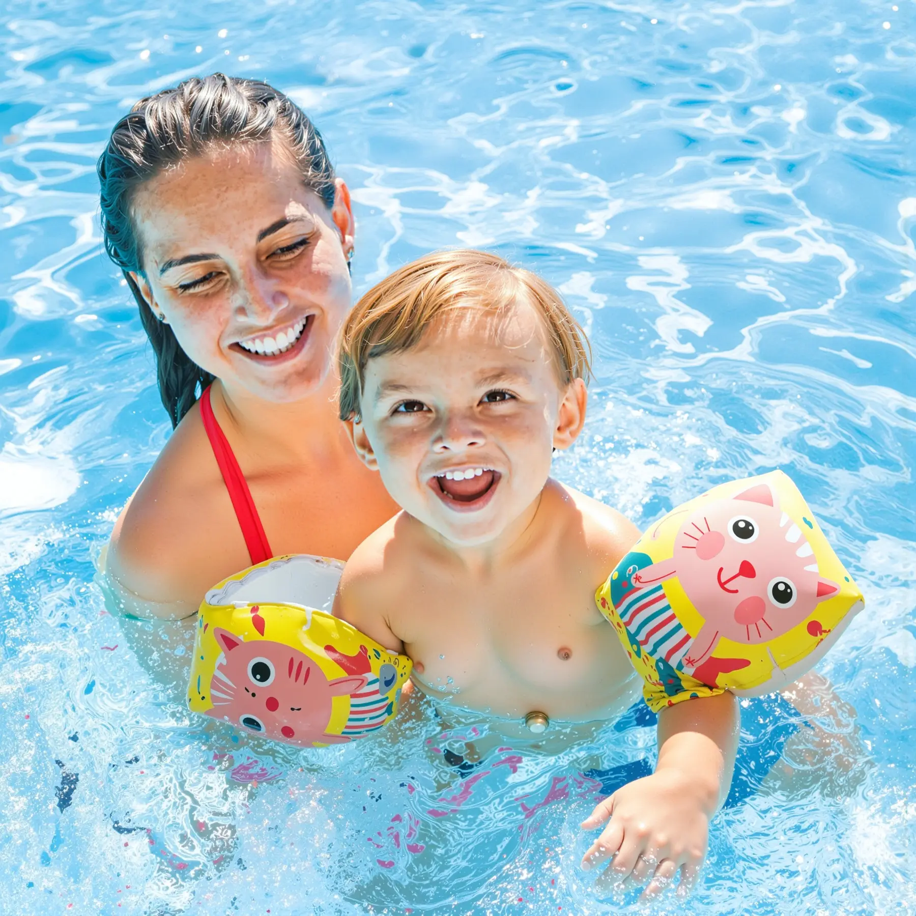 كتافة اطفال قطة